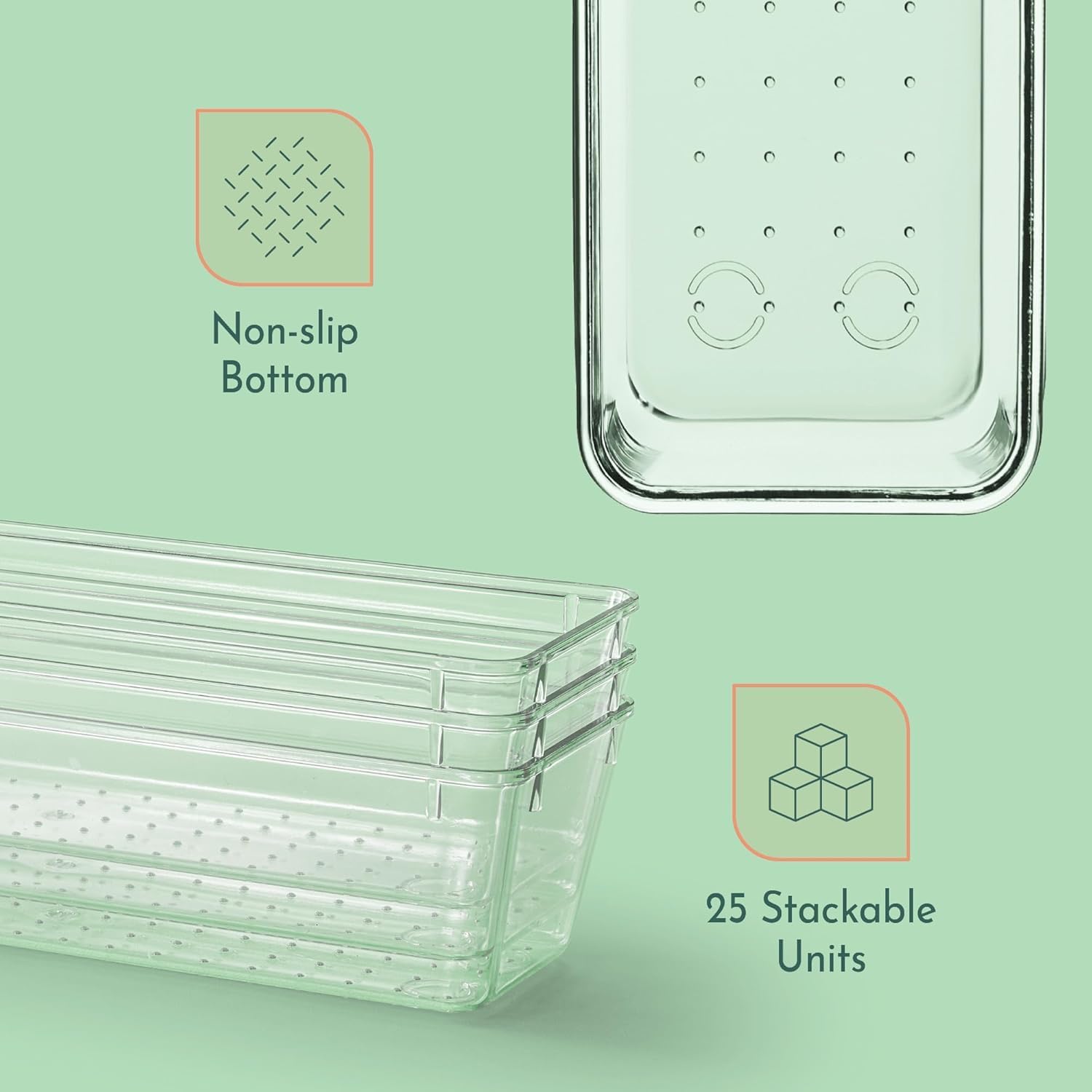 Clear Drawer Organizer