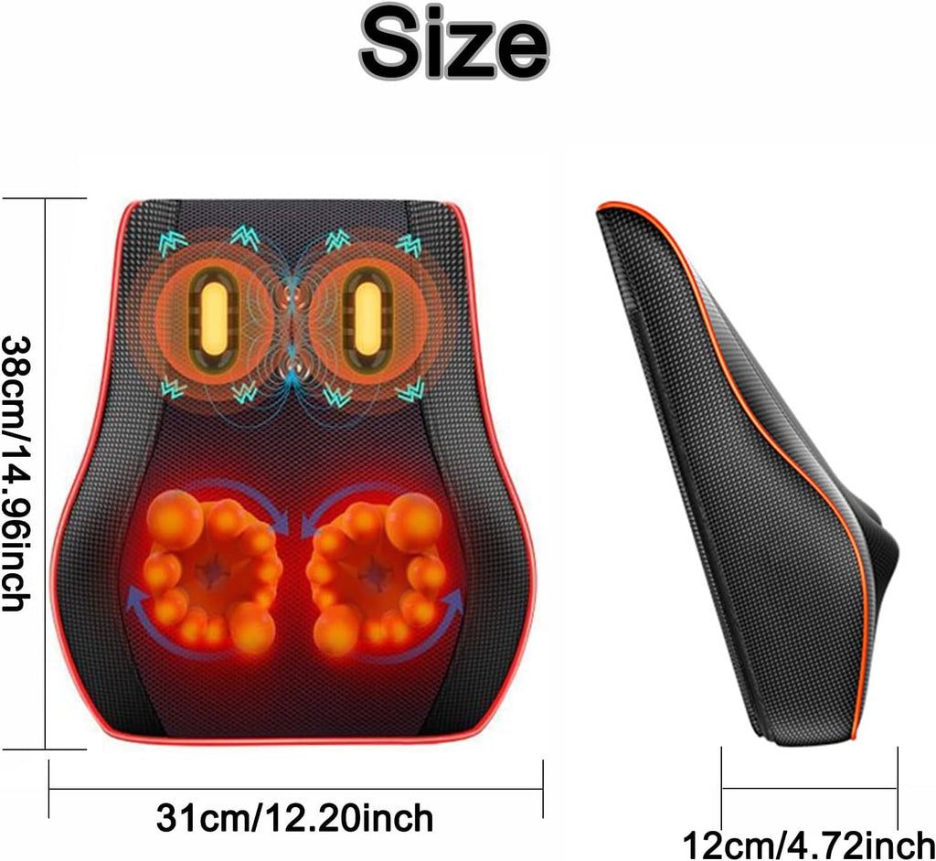 Neck Back Massager with Remote Control, 16 Massage Deep Shiatsu Head Kneading Shoulder Heat for Muscle Body Leg Pain, Electric Hot Pillow Home Office Use