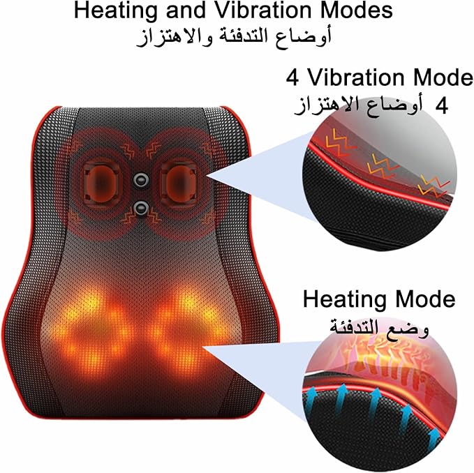 Neck Back Massager with Remote Control, 16 Massage Deep Shiatsu Head Kneading Shoulder Heat for Muscle Body Leg Pain, Electric Hot Pillow Home Office Use