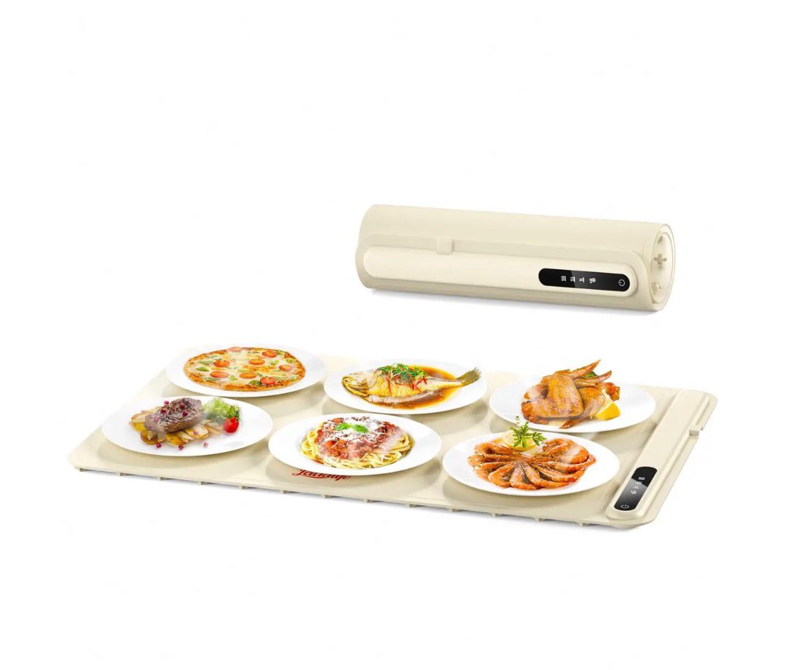 Morpilot Electric Warming Tray with Adjustable Temperature, 6 in 1 Food Warmer for Parties Features Foldable Design & Fast Heating, Warming Plate for Buffet, Family Gatherings, Sabbath, Holidays