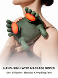 Massager Neck and Shoulder Massager 4D Deep Kneading With Dual Heat Cordless Rechargeable Soft Silicone Heads For Back Arms Legs Calves Olive Green